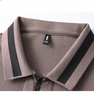 2025สำหรับผู้ชายเสื้อโปโลแขนสั้นลำลองธุรกิจ, เสื้อยืดฤดูร้อนมีซิปตกแต่ง2025บล็อกสี - Product Image 4