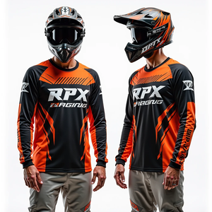 Camiseta de Motocross Personalizada para Hombre, Manga Larga, Transpirable, para Carreras, Cómoda, con Estampado - Product Image 1