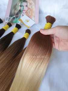 Vente chaude pour les extensions de cheveux humains en vrac de couleur ombrée, prix de gros le plus tendance du plus grand fournisseur vietnamien - Product Image 2