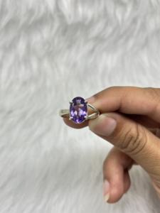 Natural Amethyst Silver <b>Ring</b> Amethyst Gemstone Silver <b>Statement</b> <b>Ring</b> Handmade Silver <b>Ring</b> for Women's - Product Image 3