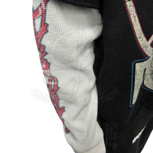 Moda 100% algodón ropa de calle Top dos capas manga camisetas con embalaje personalizado impreso camisetas de punto - Product Image 3
