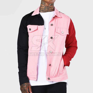Chaqueta de invierno de mezclilla multicolor lisa con diseño de logotipo personalizado, al por mayor, transpirable, en stock - Product Image 3