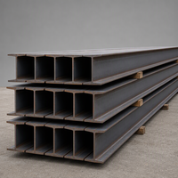 Poutre en acier conique soudée de type H, section coupée sur mesure pour la fabrication et l'assemblage sur site