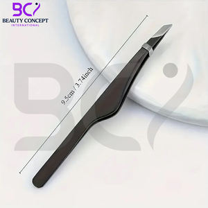 Stainless Steel Slanted Tip Eyebrow Tweezers Precision <b>Makeup</b> Grooming <b>Tool</b> Durable Brow Shaping Hair Removal - Product Image 4