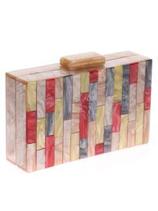 Pochette de soirée en résine faite à la main de créateur Portefeuille de mariée élégant pour les mariages, les fêtes et les célébrations festives - Product Image 2