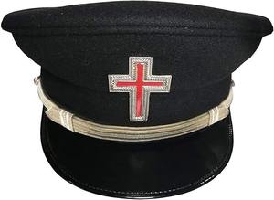 Uniforme de los Caballeros Templarios/ Gorras de Uniforme Tela Plateada Tipo 100% Poliéster Origen Importado Tipo de Ajuste Regular - Product Image 6