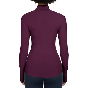 Full Zip Workout Top Women Lightweight Stretchy Jacket Soft Yoga Athletic Wear Comfort Nylon Spandex <b>Blend</b> - Product Image 4