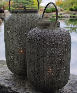 Bougeoir décoratif en fer de style bovin de couleur noire avec verre votif fait à la main pour décoration de table et de maison - Product Image 2