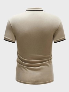 เสื้อลำลองผ้าแคนวาสสีล้วนสำหรับผู้ชายใส่ในฤดูร้อนระบายอากาศได้สำหรับเสื้อเชิ้ตแขนสั้นแฟชั่นทรงหลวม - Product Image 6