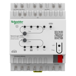 สำหรับตัวควบคุมพัดลมคอยล์ SCHNEIDER ELECTRIC SpaceLogic KNX รุ่น 0-10V MTN6730-0003 พร้อมคุณสมบัติอินพุตและเอาต์พุต (IO) - Product Image 1