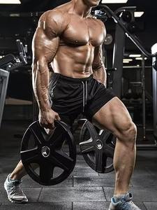 Short d'entraînement pour hommes 100% coton séchage rapide léger respirant confortable extensible anti-rides course à pied Jogging gymnastique exercice - Product Image 5