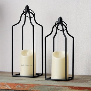 Best Sale Prices Black Metal Wire Hanging and Tabletop Candle <b>Lanterns</b> for Wedding & Christmas Decoration Handicrafts - Product Image 4