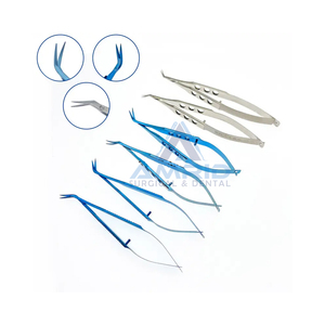 Ophthalmic Scissors Castroviejo Corneal Scissors Left/Right Manual <b>Titanium</b> Ophthalmic Surgical Instrument Set - Product Image 2