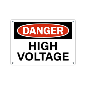 Vente chaude Danger haute tension autocollant de sécurité Rectangle en plastique résistant à la déchirure et à l'humidité 10x7 avertissement panneau industriel - Product Image 1