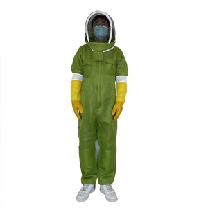 Fournitures d'usine pur coton combinaison à capuche apiculture costume Protection vêtements ventilé escrime voile abeille costume veste - Product Image 1