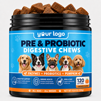 Friandises à mâcher probiotiques pour chiens, marque privée, pour la santé intestinale, soutien digestif, supplément prébiotique et probiotique pour animaux de compagnie, friandises molles