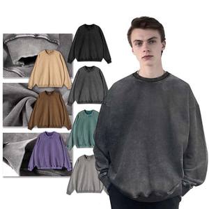 เสื้อสเวตเชิ้ตผ้าฝ้ายคอตตอน 360gsm ฟลีซ ล้างสีแบบแอซิด ฮู้ดดี้ สตรีทแวร์ แบบเรียบ ล้างสี ทรงโอเวอร์ไซส์ สำหรับผู้ชาย - Product Image 6