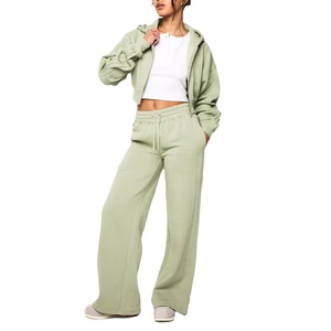 <b>Women</b> <b>Baggy</b> Loose Sweatpants High Quality Custom made 100% Cotton Fleece Wide Straight <b>Baggy</b> Sweatpants - Product Image 1