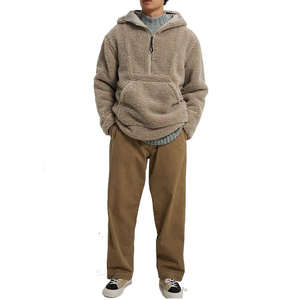 Sweats à capuche Nouveauté Personnalisé Homme Demi-zip Sherpa Sweat à capuche Homme Respirant Léger Hiver Homme Polaire Sweat à capuche Prix bas - Product Image 2