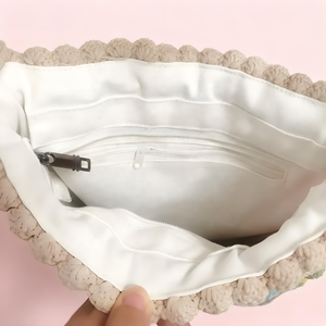 Sac bandoulière tendance pour femme, brodé de fleurs et de dessins animés, en crochet écologique, idéal pour les vacances à la plage - Product Image 2