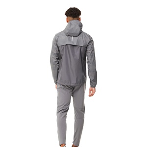 ชุดกันลมผ้าไนลอนของผู้ชายชุดวิ่งจ๊อกกิ้งสองชิ้นซิปสะท้อนแสงชุดวอร์มวินเทจ2026โลโก้ตามสั่ง - Product Image 4