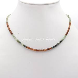 Collar de cuentas de turmalina Petro naranja Natural de Venta caliente joyería de piedras preciosas delicadas con regalo de mujer de plata y oro 925 - Product Image 2