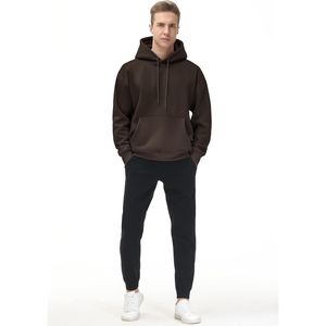 Vente chaude 100% coton hommes pull à capuche surdimensionné unisexe grande taille sweats polaire vêtements sweat à capuche blanc - Product Image 3