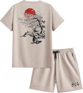 Conjunto Deportivo Informal Unisex Personalizado OEM, Camiseta de Manga Corta y Pantalones Cortos de Invierno, Tejido Grueso, Transpirable y Ecológico - Product Image 1