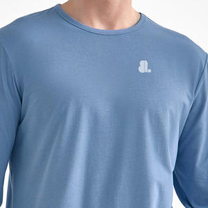 Camiseta de Manga Larga con Cuello Redondo para Hombre 2026, Camiseta de Algodón con Logotipo Personalizado, Camiseta de Manga Larga con Cuello Redondo para Hombre - Product Image 2