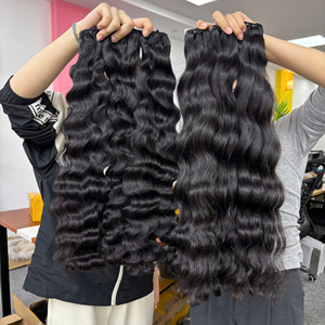 Extensions de cheveux humains vierges 100% à cuticule alignée à double ondulation naturelle RAW vendeurs de paquets de cheveux en gros - Product Image 2