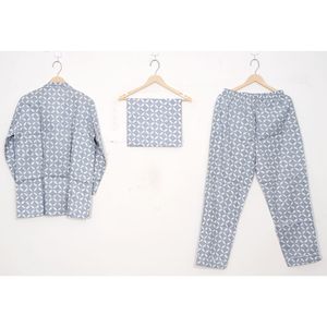 ชุดนอนผ้าฝ้ายสำหรับเพื่อนเจ้าสาวชุดนอนผ้าทอพิมพ์ลายด้วยมือ - Product Image 4