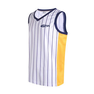 Maillot de basketball grande taille pour homme, style débardeur, en maille 100 % polyester, avec graphiques d'équipe personnalisés, shorts, commandes en gros pour équipes - Product Image 1