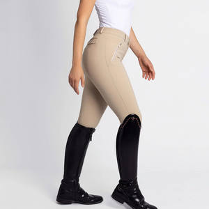 Pantalones de mujer ecuestres de alta calidad, ropa personalizada elástica de 4 vías, pantalones de montar a caballo al por mayor a granel - Product Image 2