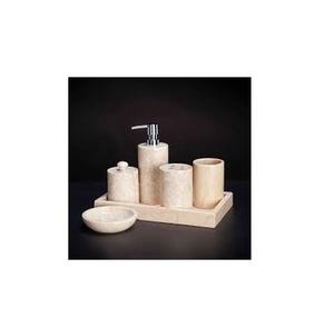 Ensembles d'accessoires de salle de bain en marbre, ensembles de distributeurs de savon et en forme de bouteille et couleur de marbre noir et Offre Spéciale - Product Image 3