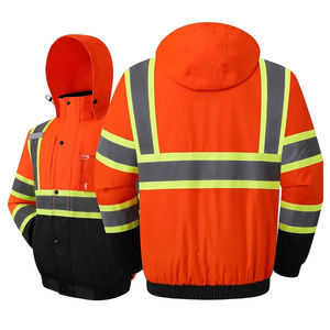 Chaqueta de Seguridad Reflectante de Alta Visibilidad, Impermeable, para Invierno, Chaqueta de Trabajo de Seguridad Reflectante Personalizada para Hombre - Product Image 2
