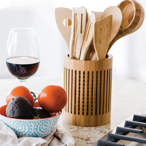 Porte-ustensiles en treillis de bambou accrocheur porte-vaisselle/Rack organisateur de support accessoires de cuisine vente en gros artisanat - Product Image 3