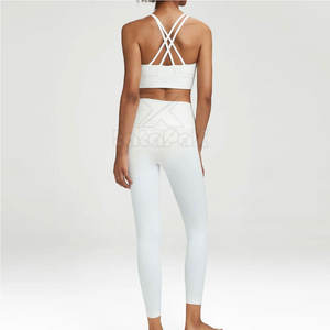 Conjunto de Yoga de Alta Calidad para Mujer, Ropa Deportiva, Ligero, Transpirable, Ecológico, Sin Costuras, 2 Piezas, Cintura Elástica, Logotipo Frontal - Product Image 5