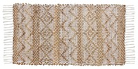 Braided Rectangular Jute Rug Handmade Eco-friendly Non-Slip Modern Solid Color Medium Pile Natural Indian Jute Cotton Runner