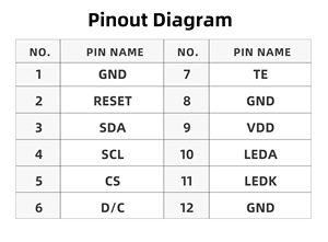 Màn hình 1.69 inch Độ phân giải 240x280 với bộ điều khiển st7789 Giao diện SPI 4 dây kết nối 12 Chân - Product Image 4