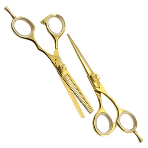 Kounain Professional Right-Handed Hair Cutting Scissors <b>Set</b> <b>Razor</b> Sharp Japanese Stainless Steel 4Cr13 Medium Handle Thinning 32 - Product Image 5