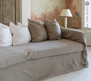 ผ้าคลุมโซฟาผ้าลินินธรรมชาติขนาดใหญ่สำหรับโซฟาแบบแบ่งส่วนหลายชิ้น-ผ้าคลุมโซฟาผ้าลินิน - Product Image 3