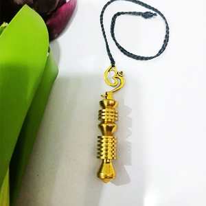 Péndulo de Metal con Ohm, con rosca negra hecha a mano - Product Image 1