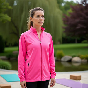 Chaqueta de entrenamiento deportivo para mujer, chaquetas de entrenamiento físico con cremallera, ropa de entrenamiento de gimnasio ajustada, chaqueta de Yoga para mujer - Product Image 5