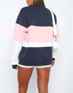 Sudadera Extra Grande para Mujer, Cuello Ancho, Diseño Sólido, Sudadera con Capucha Informal de Tela Tejida para Invierno y Primavera - Product Image 5
