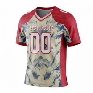 Camiseta de Fútbol Americano Personalizada para Adultos, Unisex, Manga Corta, 100% Poliéster, Transpirable, Anti-UV, Secado Rápido, Tallas Grandes - Product Image 2