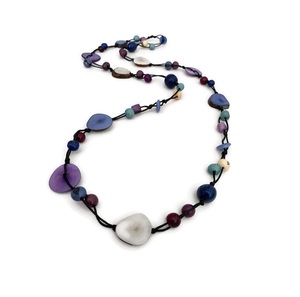 สร้อยคอทำด้วยมือลูกปัดเงางามสร้อยคอไม้คอตต้อนแบบวินเทจสำหรับผู้หญิงของขวัญคริสต์มาส - Product Image 6