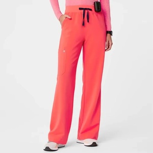 Relax Pattern Ankle Cuff Round-Neck <b>Scrub</b> <b>Set</b> Peach Color Best Custom Medical Uniforms <b>Scrubs</b> High Quality <b>Scrubs</b> <b>Set</b> For Clinic - Product Image 4