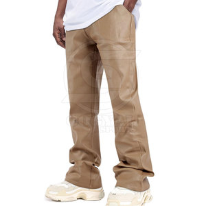 กางเกงหนังสีพื้นขายดี คุณภาพเยี่ยม ดีไซน์ล่าสุด กางเกงหนังผู้ชาย - Product Image 2