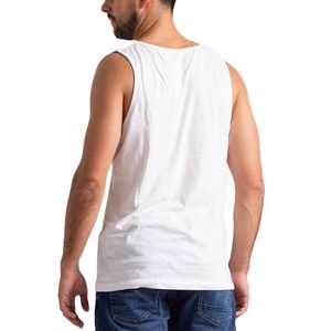 Débardeur décontracté en maille respirante à col rond pour homme, logo personnalisé du fabricant, fitness, été, 100% coton, grande taille, fabriqué au Bangladesh - Product Image 2