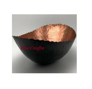 Bol de service en cuivre noir, taille et forme personnalisées, pour salades, chocolats, dattes, pour événements et fêtes. - Product Image 1